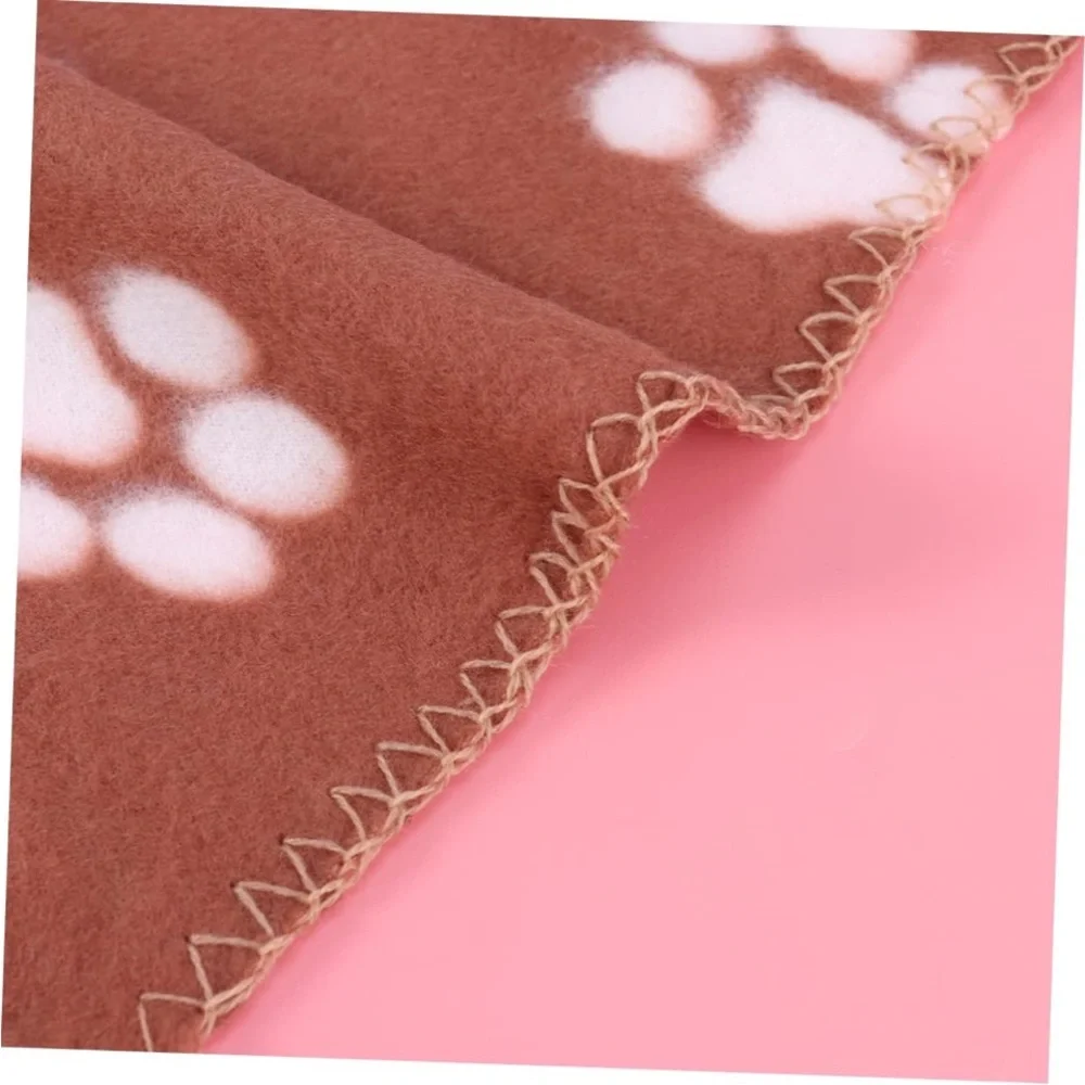 New 6 pack double sided Colorful Paw Print Fleece pet Blankets for bed carriers